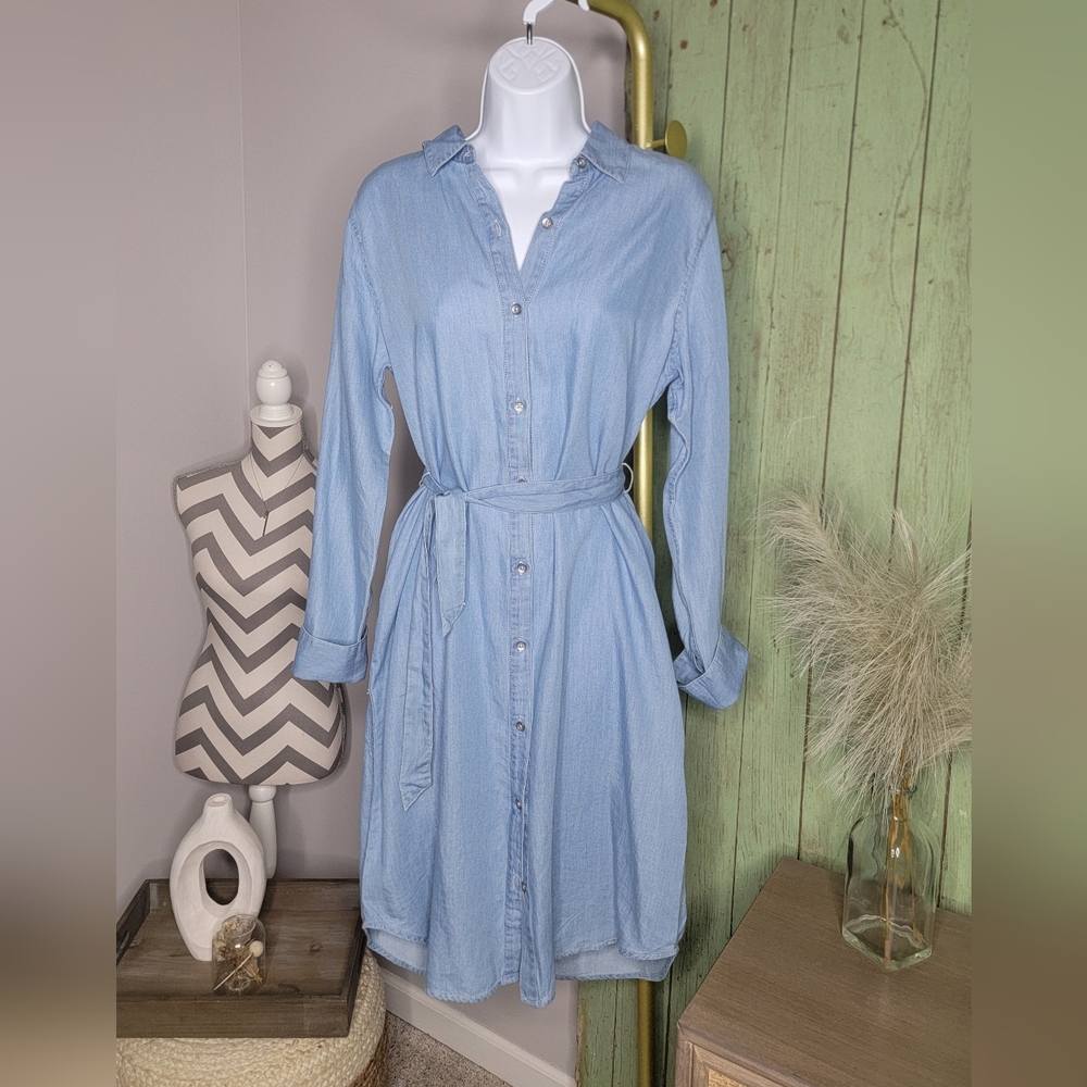 Nwot Jessica Simpson Small Denim Shirt Dress